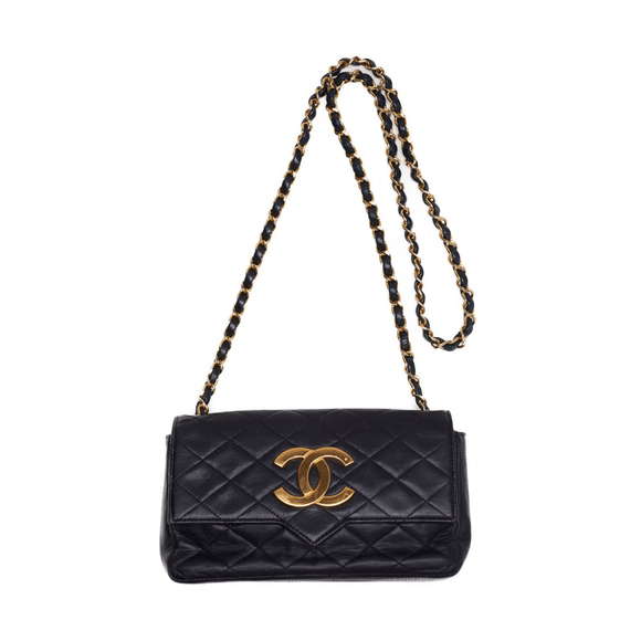 Chanel Matelasse Chain Lambskin Shoulder Bag Black - Picture 4 of 8